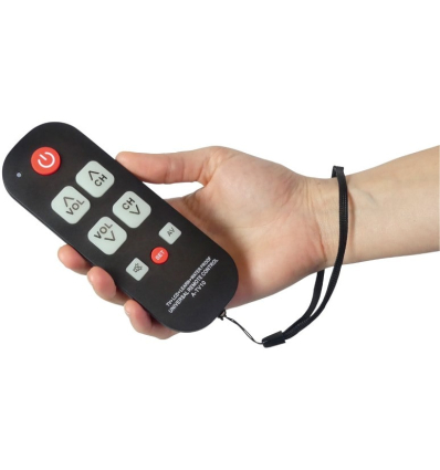 Télécommande universelle à grosses touches avec dragonne pour personne âgée