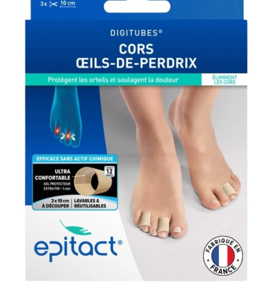 Protège-orteils Digitubes Epitact pour les cors dorsaux et interdigitaux