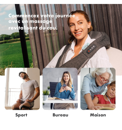 Ceinture massante et chauffante cou épaules Zen Matterhorn