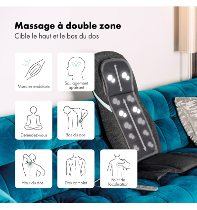 Siège massant et chauffant Shiatsu Zen Himalaya massage double zone