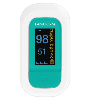 Oxymètre de doigt Lanaform blanc et vert