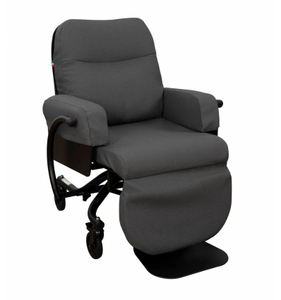 Fauteuil à pousser manuel Confort Vendôme PVC gris galet