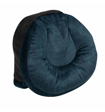 Appui tête fauteuil à pousser manuel Confort Vendôme velours bleu saphir