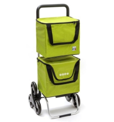 Chariot de courses 6 roues à pousser Modulo Bag vert anis