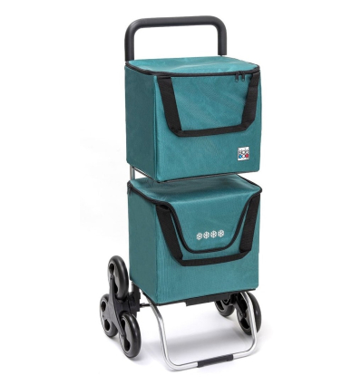 Chariot de courses 6 roues à pousser Modulo Bag bleu canard