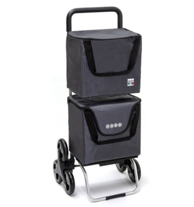 Chariot de courses 6 roues à pousser Modulo Bag gris anthracite