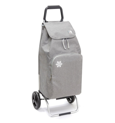 Chariot de courses 2 roues à pousser isotherme Carlux gris