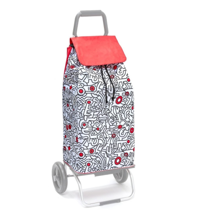 Chariot de courses 2 roues à pousser Carlux street art