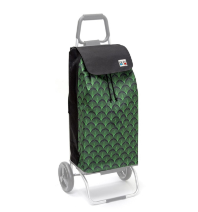 Chariot de courses 2 roues à pousser Carlux green palm