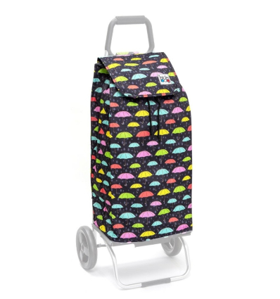 Chariot de courses 2 roues à pousser Carlux fantaisie parapluie