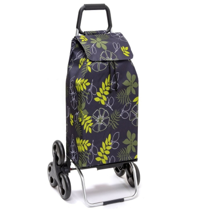 Chariot de courses 6 roues à pousser Carlux Trio fantaisie feuillage