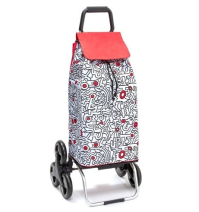 Chariot de courses 6 roues à pousser Carlux Trio art