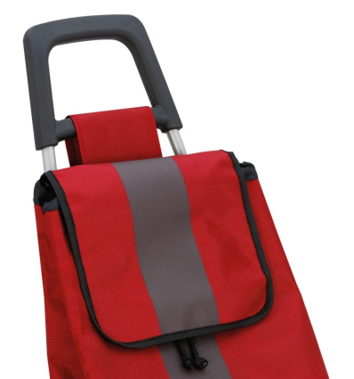 Chariot de courses 4 roues à pousser Quatroll rouge noir