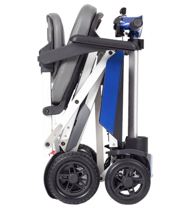 Scooter électrique 4 roues PMR pliable Manual Fold + bleu Drive Devilbiss