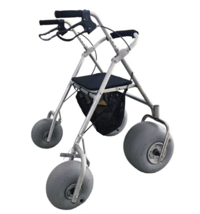 Déambulateur 4 roues tout terrain pour la plage Wheeleez AccessWalk