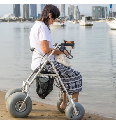 Déambulateur 4 roues tout terrain pour la plage Wheeleez AccessWalk