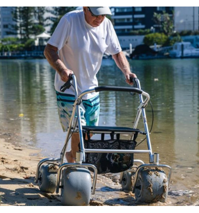 Déambulateur 4 roues tout terrain pour la plage Wheeleez AccessWalk
