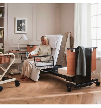 Lit médicalisé électrique 1 personne rotatif et releveur Orbit