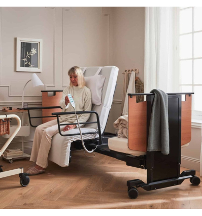 Lit médicalisé électrique 1 personne rotatif et releveur Orbit