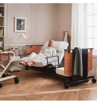 Lit médicalisé 1 personne électrique rotatif et releveur Orbit