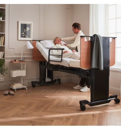 Lit médicalisé 1 personne électrique rotatif et releveur Orbit