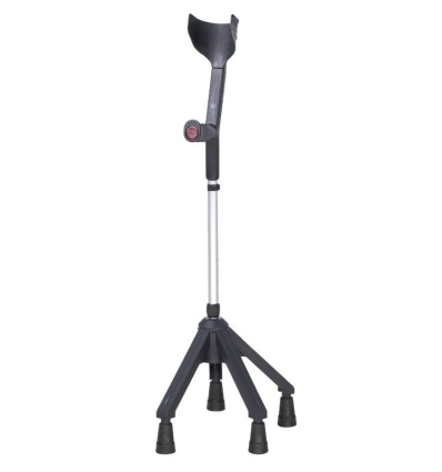 Canne anglaise quadripode pour personne âgée