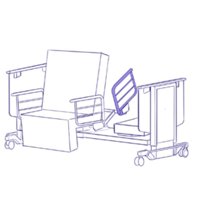 Lot de 2 barrières d'épaules pour lit médicalisé Orbit