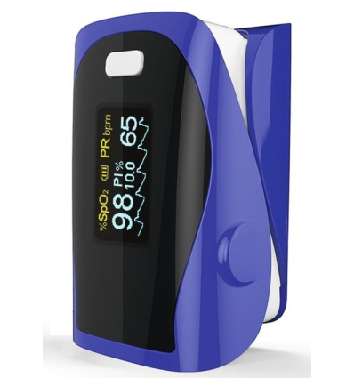 Saturomètre de doigt Color avec écran LED couleur bleu