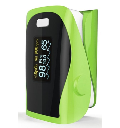 Saturomètre de doigt Color avec écran LED couleur vert