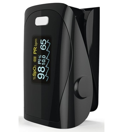 Saturomètre de doigt Color avec écran LED couleur noir
