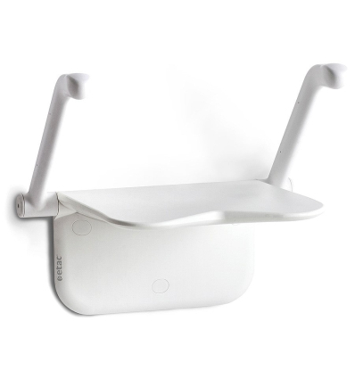 Siège de douche mural Etac Relax  avec accoudoirs blanc