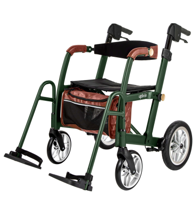 Déambulateur chaise roulante 2 en 1 pliable Glide