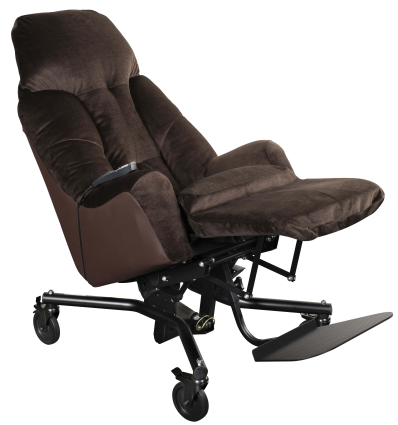 Fauteuil à pousser électrique Starlev'II velours marron Innov SA