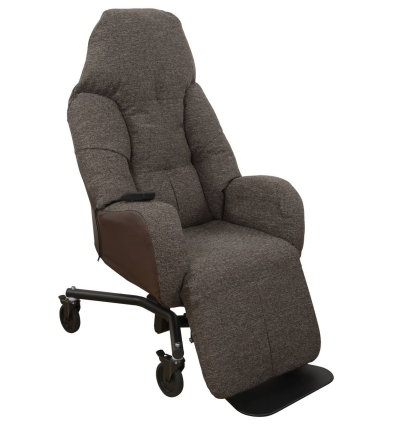 Fauteuil à pousser électrique Starlev'II tissu marron chiné Innov SA