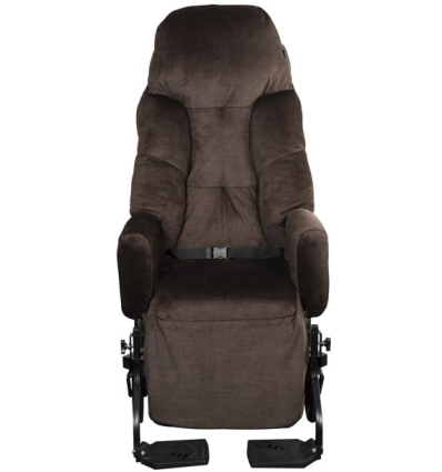 Fauteuil à pousser manuel Evasion II velours marron Innov SA