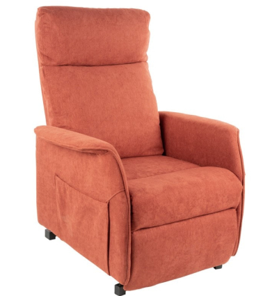 Fauteuil releveur 1 moteur électrique Dahlia terracotta
