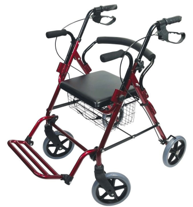 Déambulateur chaise roulante 2 en 1 Victor rouge Identités