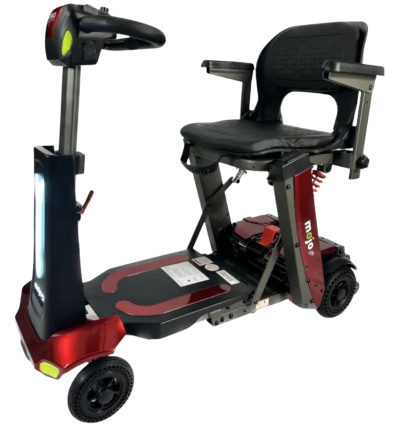 Scooter électrique 4 roues pliable et léger Ergo MOJO Lit PMR ErgoConcept rouge