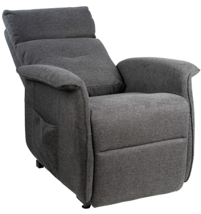 Fauteuil releveur électrique 2 moteurs Camélia tissu gris foncé