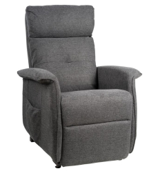 Fauteuil releveur électrique 2 moteurs Camélia tissu gris foncé