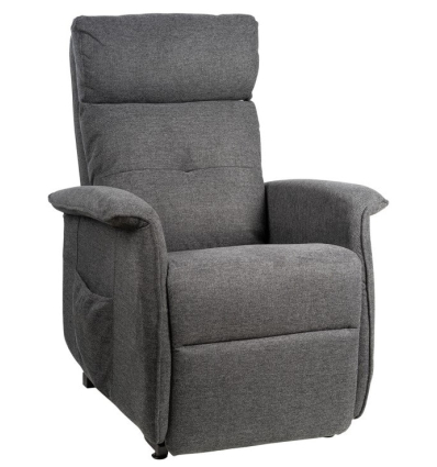 Fauteuil releveur électrique 2 moteurs Camélia tissu gris foncé