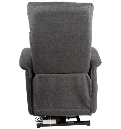 Fauteuil releveur électrique 2 moteurs Camélia tissu gris foncé de dos