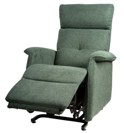 Fauteuil releveur électrique 2 moteurs Camélia tissu vert