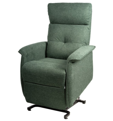 Fauteuil releveur électrique 2 moteurs Camélia tissu vert