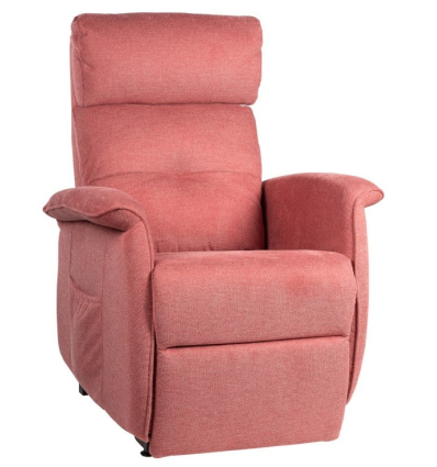 Fauteuil releveur électrique 2 moteurs Camélia tissu corail
