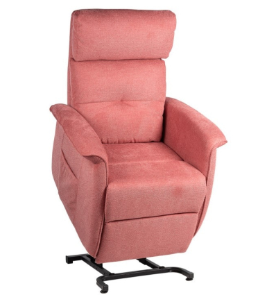 Fauteuil releveur électrique 2 moteurs Camélia tissu corail