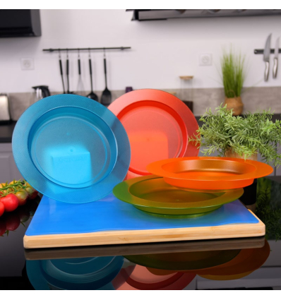 Pack de 20 assiettes ergonomiques adultes Ergo