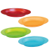 Pack de 20 assiettes ergonomiques adultes Ergo rouge orange vert et bleu