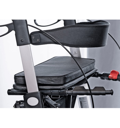 Déambulateur 4 roues léger et pliable Space LX Rehasense avec sangle dossier