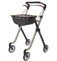 Déambulateur 4 roues d'intérieur léger et pliable Pixel Rehasense champagne